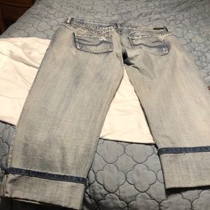 Vanity cropped distressed jeans